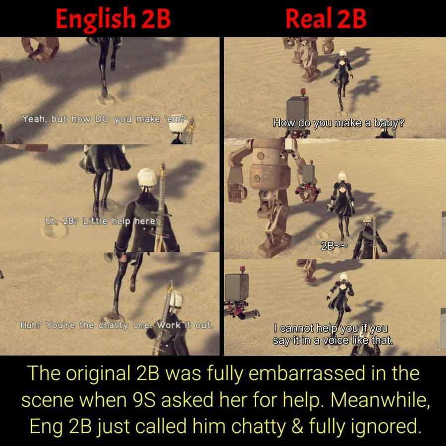 2B性格是如何？《尼尔：机械纪元》日英台词差异引发热议