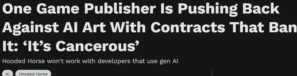 知名游戏发行商CEO：绝对排斥AI签约时就明文规定