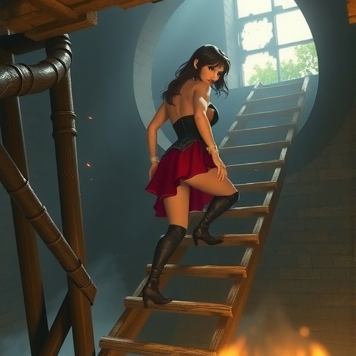 ARPG女主爬梯太妖娆被指违和 作者调优臀部更懂人心(图3)