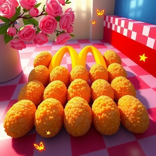 日本麦当劳又玩“东方”梗！鸡块排成“Bad Apple!!”(图2)