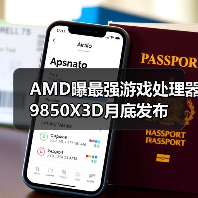 AMD曝最强游戏处理器9850X3D月底发布
