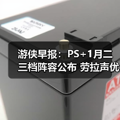游侠早报：PS+1月二三档阵容公布 劳拉声优官宣退网！